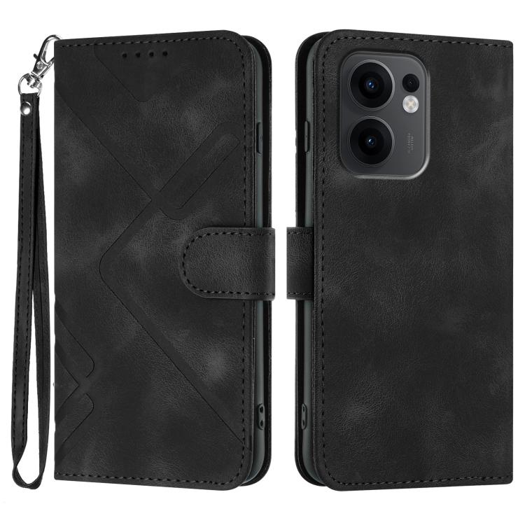 Line Pattern Skin Feel Leather Phone Case, For OPPO K13 5G, For OPPO Find X8s+, For OPPO Find X8s, For OPPO Find X8 Ultra, For OPPO A5 Pro 5G, For OPPO Reno13 F 4G / 5G, For OPPO Find X8, For OPPO Reno12 Global