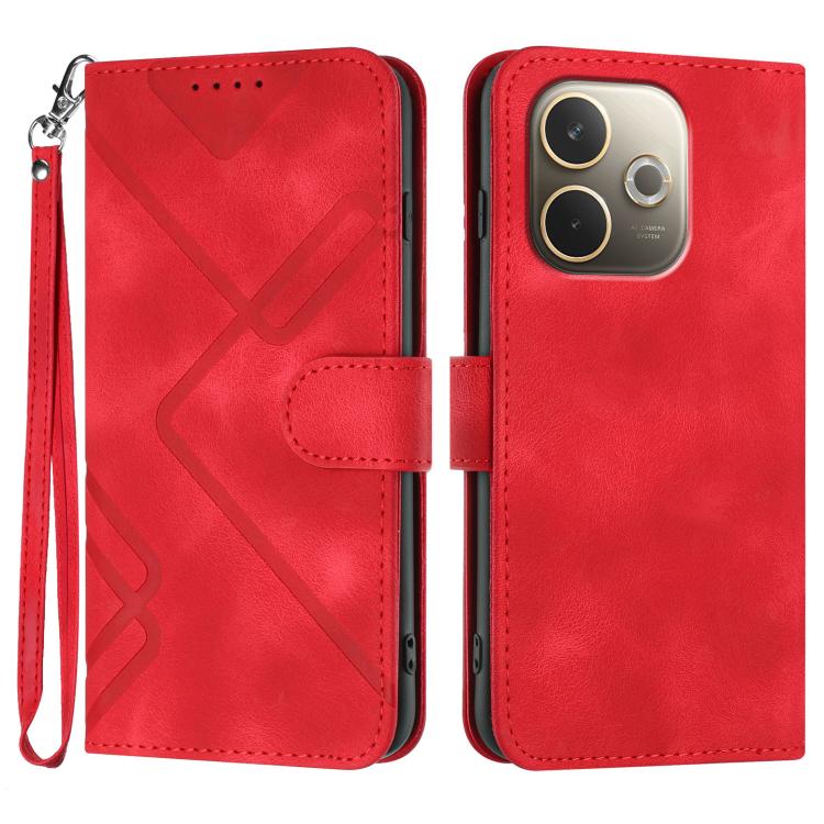 Line Pattern Skin Feel Leather Phone Case, For OPPO K13 5G, For OPPO Find X8s+, For OPPO Find X8s, For OPPO Find X8 Ultra, For OPPO A5 Pro 5G, For OPPO Reno13 F 4G / 5G, For OPPO Find X8, For OPPO Reno12 Global