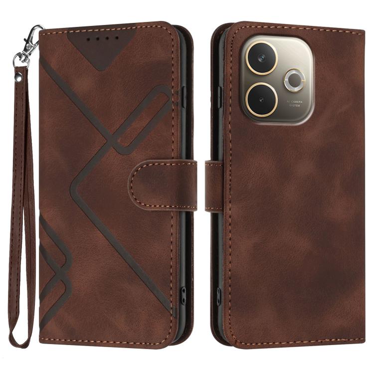 Line Pattern Skin Feel Leather Phone Case, For OPPO K13 5G, For OPPO Find X8s+, For OPPO Find X8s, For OPPO Find X8 Ultra, For OPPO A5 Pro 5G, For OPPO Reno13 F 4G / 5G, For OPPO Find X8, For OPPO Reno12 Global