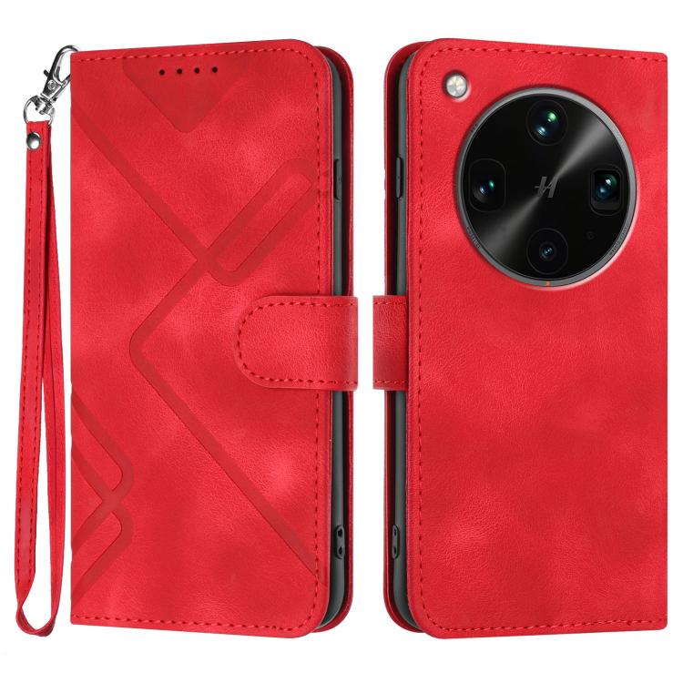 Line Pattern Skin Feel Leather Phone Case, For OPPO K13 5G, For OPPO Find X8s+, For OPPO Find X8s, For OPPO Find X8 Ultra, For OPPO A5 Pro 5G, For OPPO Reno13 F 4G / 5G, For OPPO Find X8, For OPPO Reno12 Global