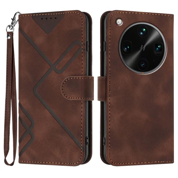 Line Pattern Skin Feel Leather Phone Case, For OPPO K13 5G, For OPPO Find X8s+, For OPPO Find X8s, For OPPO Find X8 Ultra, For OPPO A5 Pro 5G, For OPPO Reno13 F 4G / 5G, For OPPO Find X8, For OPPO Reno12 Global