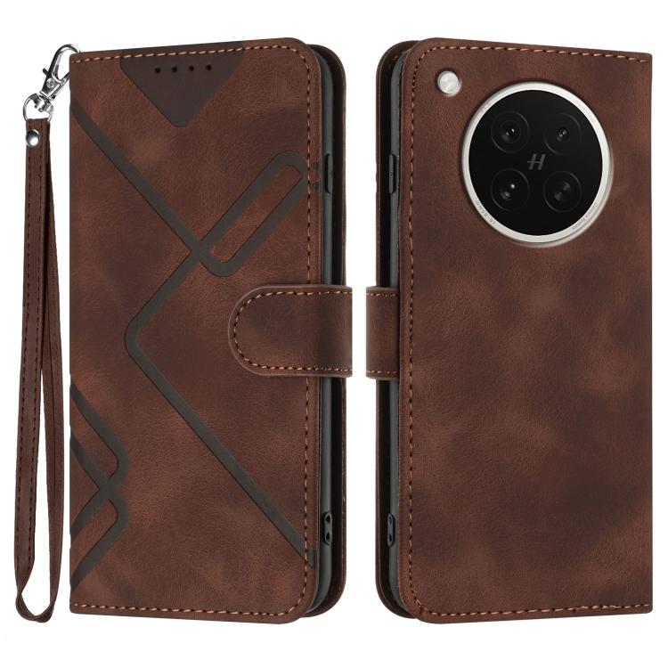 Line Pattern Skin Feel Leather Phone Case, For OPPO K13 5G, For OPPO Find X8s+, For OPPO Find X8s, For OPPO Find X8 Ultra, For OPPO A5 Pro 5G, For OPPO Reno13 F 4G / 5G, For OPPO Find X8, For OPPO Reno12 Global
