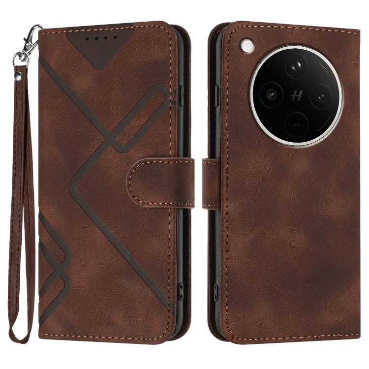 Line Pattern Skin Feel Leather Phone Case, For OPPO K13 5G, For OPPO Find X8s+, For OPPO Find X8s, For OPPO Find X8 Ultra, For OPPO A5 Pro 5G, For OPPO Reno13 F 4G / 5G, For OPPO Find X8, For OPPO Reno12 Global