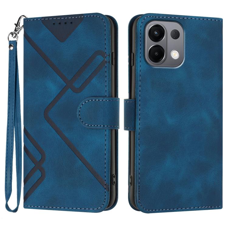 Line Pattern Skin Feel Leather Phone Case, For OPPO K13 5G, For OPPO Find X8s+, For OPPO Find X8s, For OPPO Find X8 Ultra, For OPPO A5 Pro 5G, For OPPO Reno13 F 4G / 5G, For OPPO Find X8, For OPPO Reno12 Global