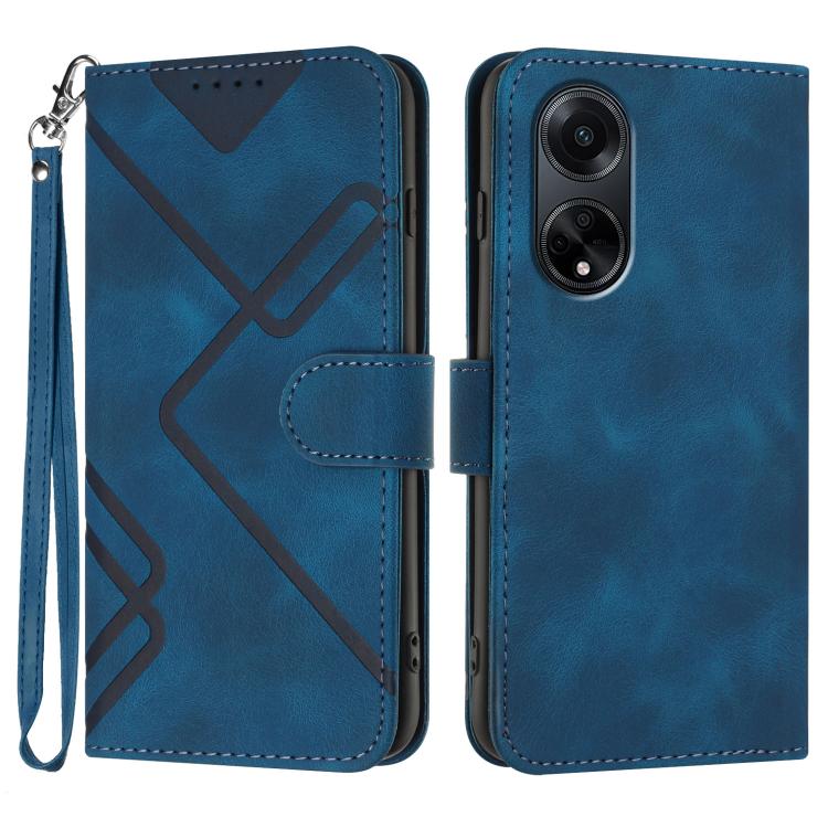 Line Pattern Skin Feel Leather Phone Case, For OPPO A1 Pro / Reno8 T 5G Global, For OPPO A77 4G Global, For OPPO A98 5G, For OPPO A17, For OPPO A57e 4G Global/A57s 4G Global, For OPPO A57s 4G/A77 5G/A57 5G, For OPPO A57 5G/A77 5G/A57 4G Global         ...