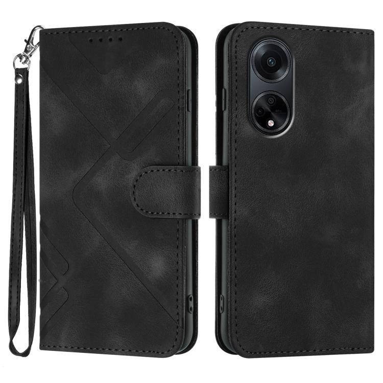 Line Pattern Skin Feel Leather Phone Case, For OPPO A1 Pro / Reno8 T 5G Global, For OPPO A77 4G Global, For OPPO A98 5G, For OPPO A17, For OPPO A57e 4G Global/A57s 4G Global, For OPPO A57s 4G/A77 5G/A57 5G, For OPPO A57 5G/A77 5G/A57 4G Global         ...