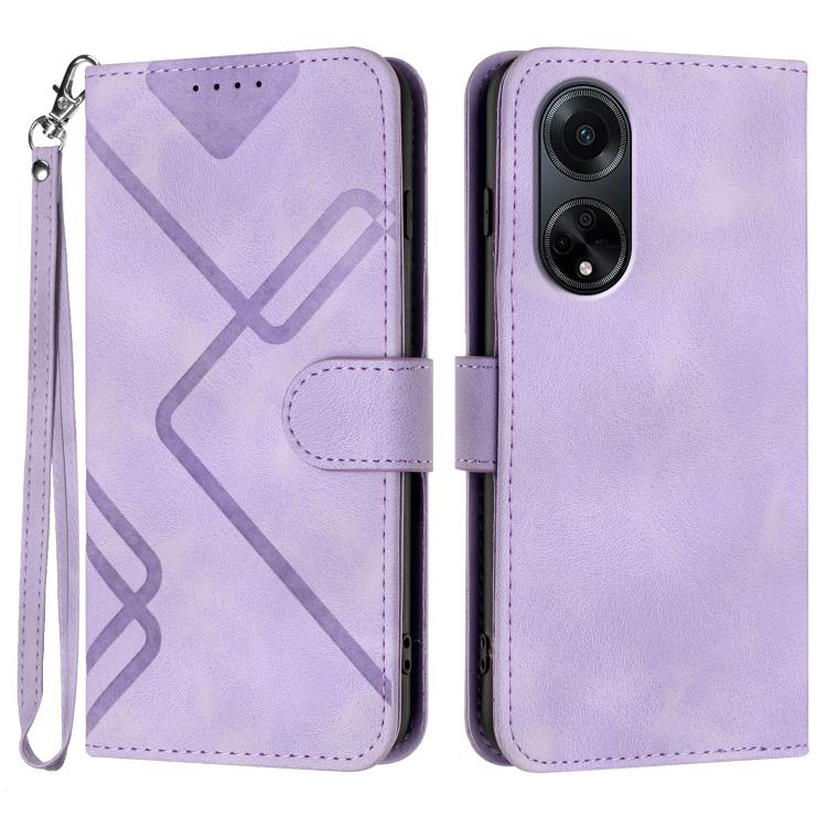 Line Pattern Skin Feel Leather Phone Case, For OPPO A1 Pro / Reno8 T 5G Global, For OPPO A77 4G Global, For OPPO A98 5G, For OPPO A17, For OPPO A57e 4G Global/A57s 4G Global, For OPPO A57s 4G/A77 5G/A57 5G, For OPPO A57 5G/A77 5G/A57 4G Global         ...
