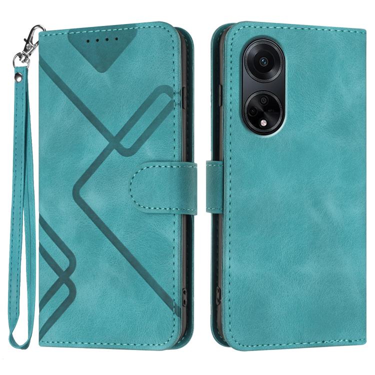 Line Pattern Skin Feel Leather Phone Case, For OPPO A1 Pro / Reno8 T 5G Global, For OPPO A77 4G Global, For OPPO A98 5G, For OPPO A17, For OPPO A57e 4G Global/A57s 4G Global, For OPPO A57s 4G/A77 5G/A57 5G, For OPPO A57 5G/A77 5G/A57 4G Global         ...