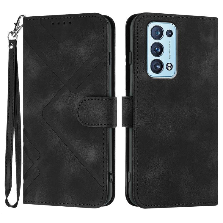Line Pattern Skin Feel Leather Phone Case, For OPPO Reno8 5G, For OPPO A36 / A76 / A96 / K10 4G, For OPPO Reno6 Z 5G/Reno5 F/Reno5 Lite, For OPPO A16, For OPPO A16 4G/A55 5G/A53s 5G, For OPPO Reno6 Pro+ 5G, For OPPO A94 4G/A95 5G/Reno5 Z               ...