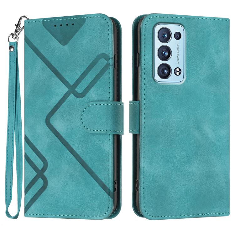 Line Pattern Skin Feel Leather Phone Case, For OPPO Reno8 5G, For OPPO A36 / A76 / A96 / K10 4G, For OPPO Reno6 Z 5G/Reno5 F/Reno5 Lite, For OPPO A16, For OPPO A16 4G/A55 5G/A53s 5G, For OPPO Reno6 Pro+ 5G, For OPPO A94 4G/A95 5G/Reno5 Z               ...