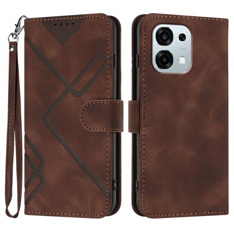 Line Pattern Skin Feel Leather Phone Case, For OPPO Reno15 Pro Max 5G Global, For OPPO Reno15 F 5G Global, For OPPO Reno15 Pro 5G Global, For OPPO Reno15 5G Global, For OPPO Find X9, For OPPO A6 Pro 4G / 5G Global / F31 5G, For OPPO F31 Pro+ 5G / A6 GT...
