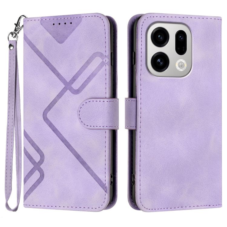 Line Pattern Skin Feel Leather Phone Case, For OPPO Reno15 Pro Max 5G Global, For OPPO Reno15 F 5G Global, For OPPO Reno15 Pro 5G Global, For OPPO Reno15 5G Global, For OPPO Find X9, For OPPO A6 Pro 4G / 5G Global / F31 5G, For OPPO F31 Pro+ 5G / A6 GT...