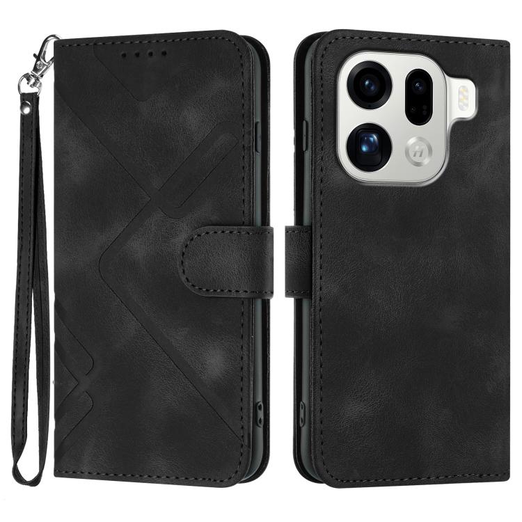 Line Pattern Skin Feel Leather Phone Case, For OPPO Reno15 Pro Max 5G Global, For OPPO Reno15 F 5G Global, For OPPO Reno15 Pro 5G Global, For OPPO Reno15 5G Global, For OPPO Find X9, For OPPO A6 Pro 4G / 5G Global / F31 5G, For OPPO F31 Pro+ 5G / A6 GT...