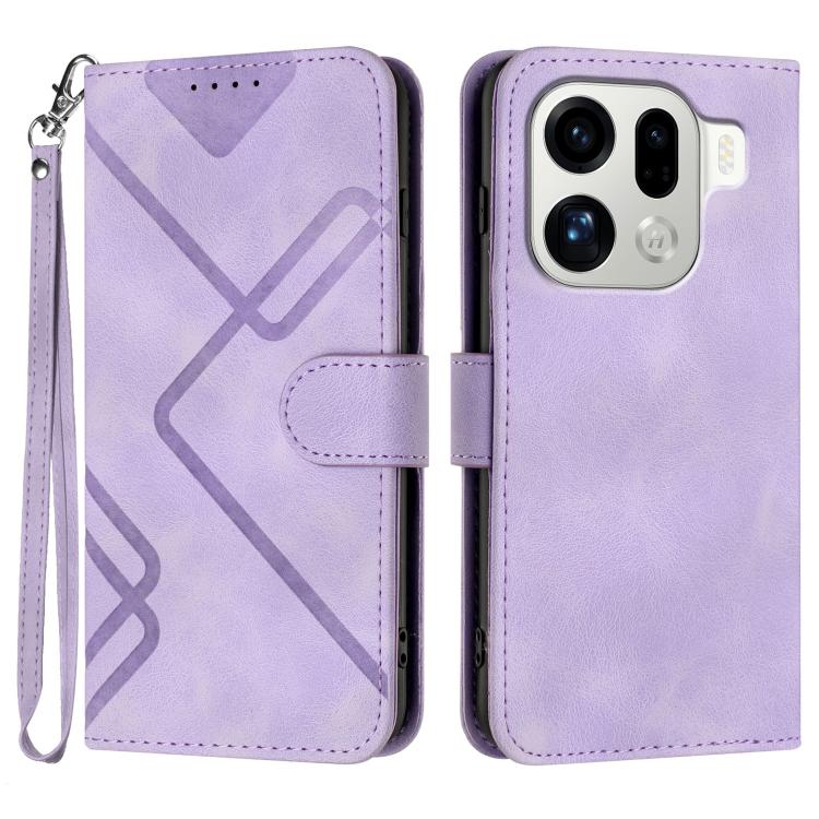 Line Pattern Skin Feel Leather Phone Case, For OPPO Reno15 Pro Max 5G Global, For OPPO Reno15 F 5G Global, For OPPO Reno15 Pro 5G Global, For OPPO Reno15 5G Global, For OPPO Find X9, For OPPO A6 Pro 4G / 5G Global / F31 5G, For OPPO F31 Pro+ 5G / A6 GT...