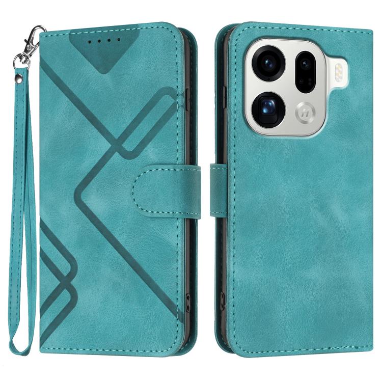 Line Pattern Skin Feel Leather Phone Case, For OPPO Reno15 Pro Max 5G Global, For OPPO Reno15 F 5G Global, For OPPO Reno15 Pro 5G Global, For OPPO Reno15 5G Global, For OPPO Find X9, For OPPO A6 Pro 4G / 5G Global / F31 5G, For OPPO F31 Pro+ 5G / A6 GT...