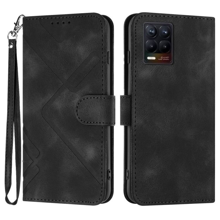 Line Pattern Skin Feel Leather Phone Case, For Realme 10 4G, For Realme V23, For Realme 9 Pro+, For Realme C20 / C11 2021 / C21, For Realme Narzo 30A/C25/C25s, For Realme 8 4G / 8 Pro, For Realme GT 5G / GT Neo, For Realme C15/C12/Narzo 20/7i Global