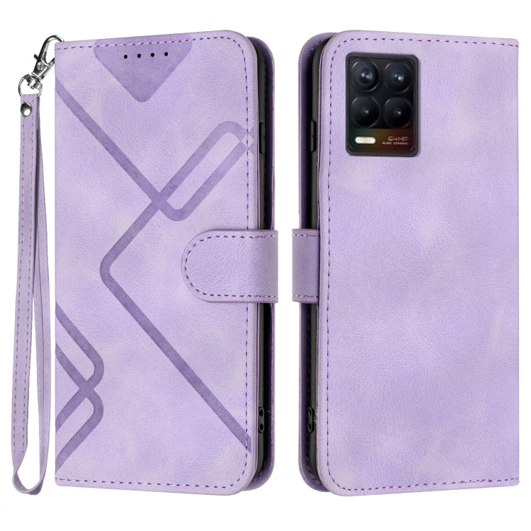 Line Pattern Skin Feel Leather Phone Case, For Realme 10 4G, For Realme V23, For Realme 9 Pro+, For Realme C20 / C11 2021 / C21, For Realme Narzo 30A/C25/C25s, For Realme 8 4G / 8 Pro, For Realme GT 5G / GT Neo, For Realme C15/C12/Narzo 20/7i Global