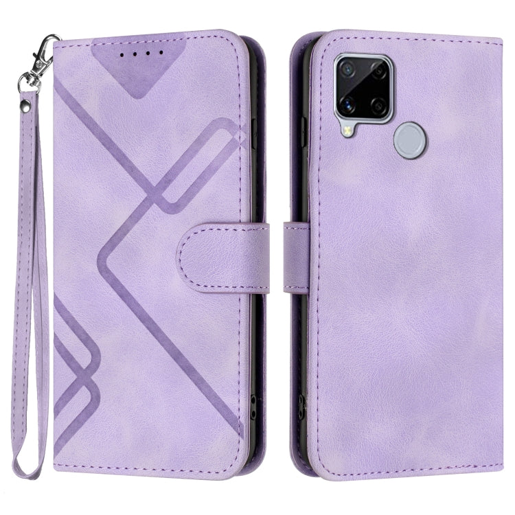 Line Pattern Skin Feel Leather Phone Case, For Realme 10 4G, For Realme V23, For Realme 9 Pro+, For Realme C20 / C11 2021 / C21, For Realme Narzo 30A/C25/C25s, For Realme 8 4G / 8 Pro, For Realme GT 5G / GT Neo, For Realme C15/C12/Narzo 20/7i Global