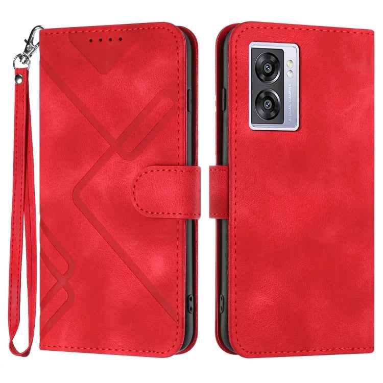 Line Pattern Skin Feel Leather Phone Case, For Realme GT 6 / GT 6T, For Realme C63 / C61 Global, For Realme  12 Lite / C67 4G Global, For Realme GT5 Pro, For Realme 10 Pro, For Realme 10 Pro+, For Realme 10 4G, For Realme V23