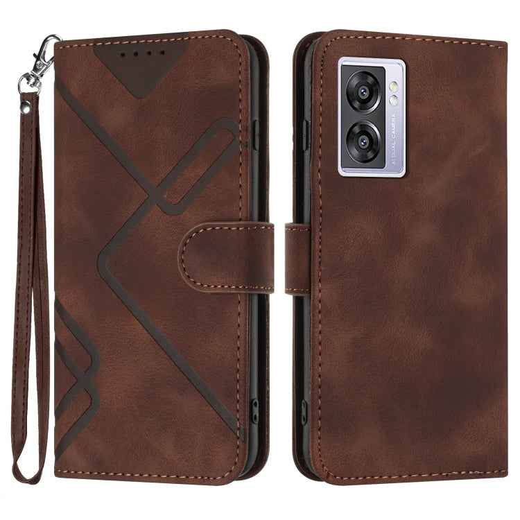 Line Pattern Skin Feel Leather Phone Case, For Realme GT 6 / GT 6T, For Realme C63 / C61 Global, For Realme  12 Lite / C67 4G Global, For Realme GT5 Pro, For Realme 10 Pro, For Realme 10 Pro+, For Realme 10 4G, For Realme V23