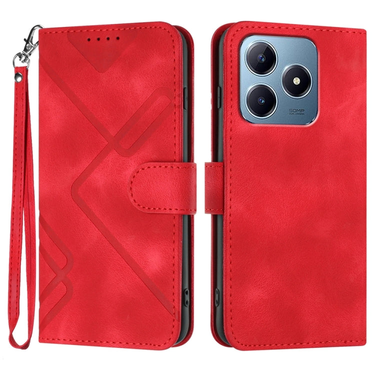 Line Pattern Skin Feel Leather Phone Case, For Realme GT7 Pro, For Realme 13 Pro / 13 Pro+ Global, For Realme GT 6 / GT 6T, For Realme C63 / C61 Global, For Realme  12 Lite / C67 4G Global, For Realme GT5 Pro, For Realme 10 Pro, For Realme 10 Pro+