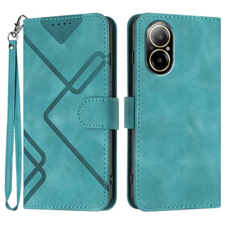 Line Pattern Skin Feel Leather Phone Case, For Realme GT 6 / GT 6T, For Realme C63 / C61 Global, For Realme  12 Lite / C67 4G Global, For Realme GT5 Pro, For Realme 10 Pro, For Realme 10 Pro+, For Realme 10 4G, For Realme V23