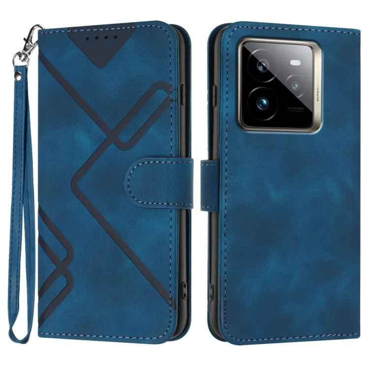 Line Pattern Skin Feel Leather Phone Case, For Realme P3 Ultra 5G, For Realme P3 Pro, For Realme 14 Pro+, For Realme 14 Pro, For Realme 14x Global, For Realme C75 Global, For Realme GT7 Pro, For Realme 13 Pro / 13 Pro+ Global