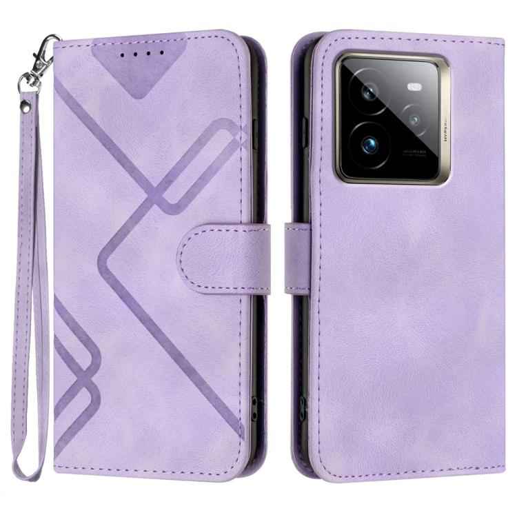 Line Pattern Skin Feel Leather Phone Case, For Realme P3 Ultra 5G, For Realme P3 Pro, For Realme 14 Pro+, For Realme 14 Pro, For Realme 14x Global, For Realme C75 Global, For Realme GT7 Pro, For Realme 13 Pro / 13 Pro+ Global