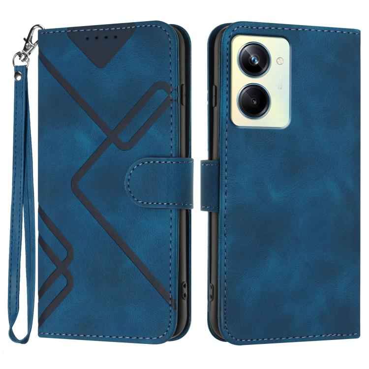 Line Pattern Skin Feel Leather Phone Case, For Realme GT 6 / GT 6T, For Realme C63 / C61 Global, For Realme  12 Lite / C67 4G Global, For Realme GT5 Pro, For Realme 10 Pro, For Realme 10 Pro+, For Realme 10 4G, For Realme V23