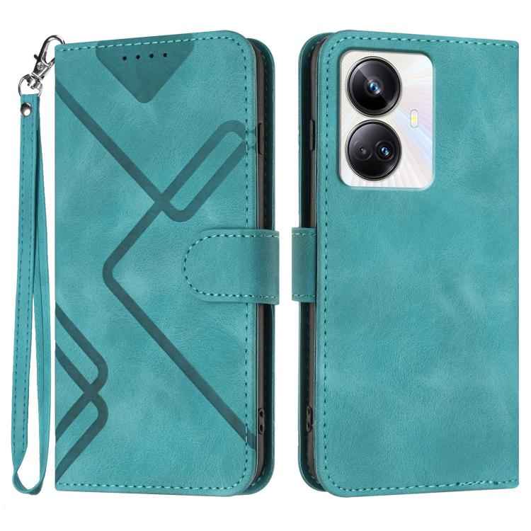 Line Pattern Skin Feel Leather Phone Case, For Realme GT 6 / GT 6T, For Realme C63 / C61 Global, For Realme  12 Lite / C67 4G Global, For Realme GT5 Pro, For Realme 10 Pro, For Realme 10 Pro+, For Realme 10 4G, For Realme V23