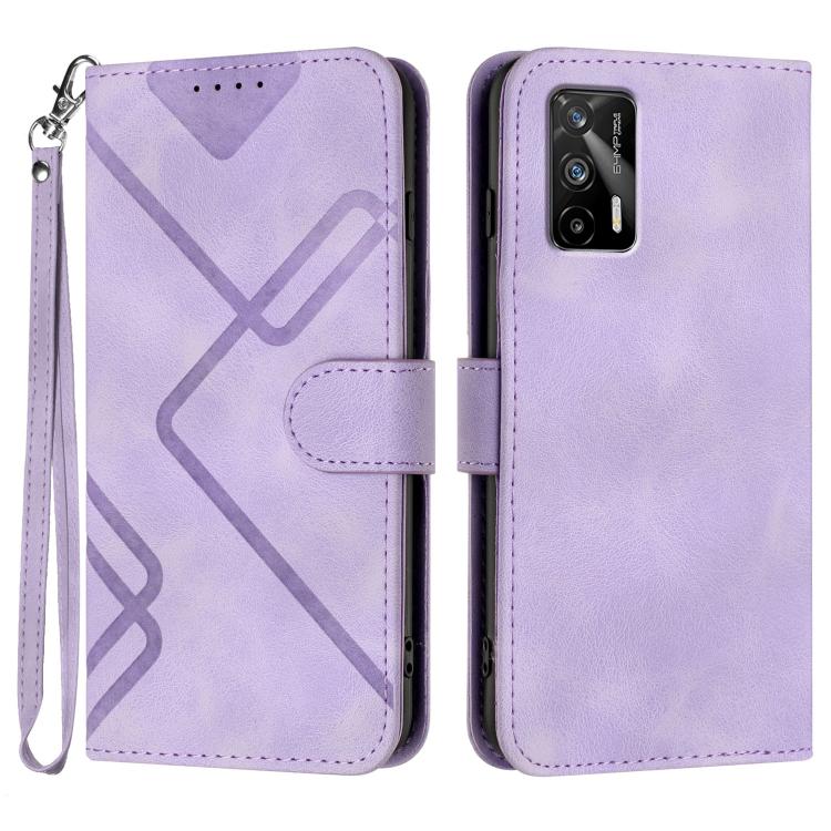 Line Pattern Skin Feel Leather Phone Case, For Realme 10 4G, For Realme V23, For Realme 9 Pro+, For Realme C20 / C11 2021 / C21, For Realme Narzo 30A/C25/C25s, For Realme 8 4G / 8 Pro, For Realme GT 5G / GT Neo, For Realme C15/C12/Narzo 20/7i Global