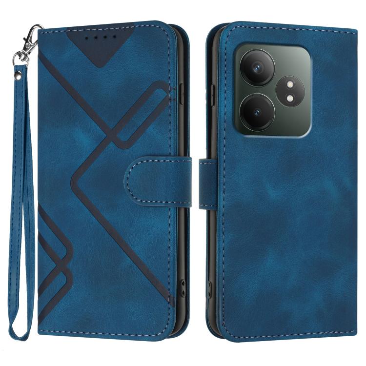 Line Pattern Skin Feel Leather Phone Case, For Realme GT7 Pro, For Realme 13 Pro / 13 Pro+ Global, For Realme GT 6 / GT 6T, For Realme C63 / C61 Global, For Realme  12 Lite / C67 4G Global, For Realme GT5 Pro, For Realme 10 Pro, For Realme 10 Pro+