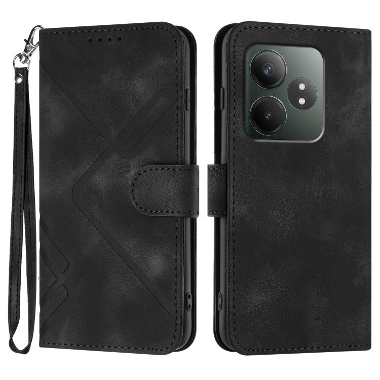 Line Pattern Skin Feel Leather Phone Case, For Realme GT7 Pro, For Realme 13 Pro / 13 Pro+ Global, For Realme GT 6 / GT 6T, For Realme C63 / C61 Global, For Realme  12 Lite / C67 4G Global, For Realme GT5 Pro, For Realme 10 Pro, For Realme 10 Pro+