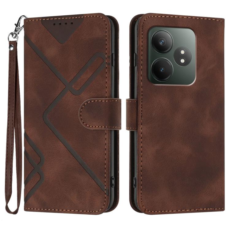 Line Pattern Skin Feel Leather Phone Case, For Realme GT7 Pro, For Realme 13 Pro / 13 Pro+ Global, For Realme GT 6 / GT 6T, For Realme C63 / C61 Global, For Realme  12 Lite / C67 4G Global, For Realme GT5 Pro, For Realme 10 Pro, For Realme 10 Pro+