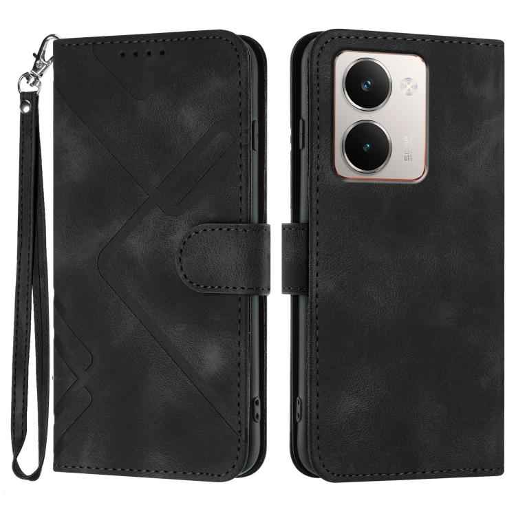 Line Pattern Skin Feel Leather Phone Case, For Realme P3 Ultra 5G, For Realme P3 Pro, For Realme 14 Pro+, For Realme 14 Pro, For Realme 14x Global, For Realme C75 Global, For Realme GT7 Pro, For Realme 13 Pro / 13 Pro+ Global
