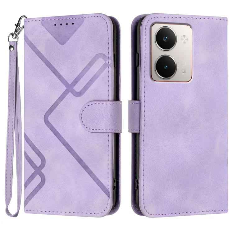Line Pattern Skin Feel Leather Phone Case, For Realme P3 Ultra 5G, For Realme P3 Pro, For Realme 14 Pro+, For Realme 14 Pro, For Realme 14x Global, For Realme C75 Global, For Realme GT7 Pro, For Realme 13 Pro / 13 Pro+ Global