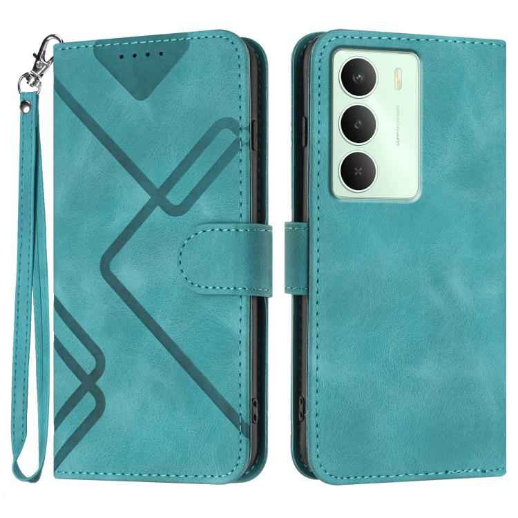 Line Pattern Skin Feel Leather Phone Case, For Realme P3 Ultra 5G, For Realme P3 Pro, For Realme 14 Pro+, For Realme 14 Pro, For Realme 14x Global, For Realme C75 Global, For Realme GT7 Pro, For Realme 13 Pro / 13 Pro+ Global