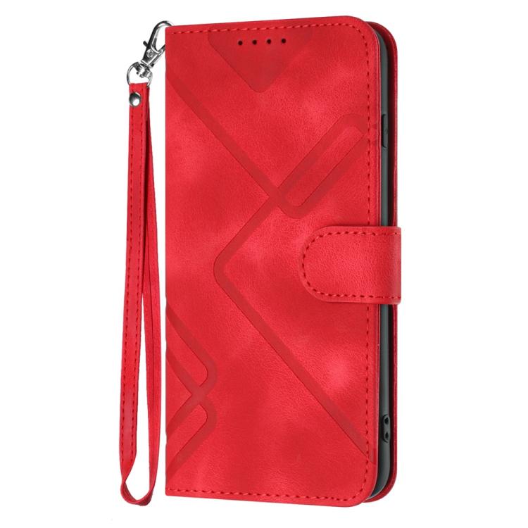 Line Pattern Skin Feel Leather Phone Case, For Realme GT 7 India, For Realme 14 / P3 5G Global, For Realme P3 Ultra 5G, For Realme P3 Pro, For Realme 14 Pro+, For Realme 14 Pro, For Realme 14x Global, For Realme C75 Global