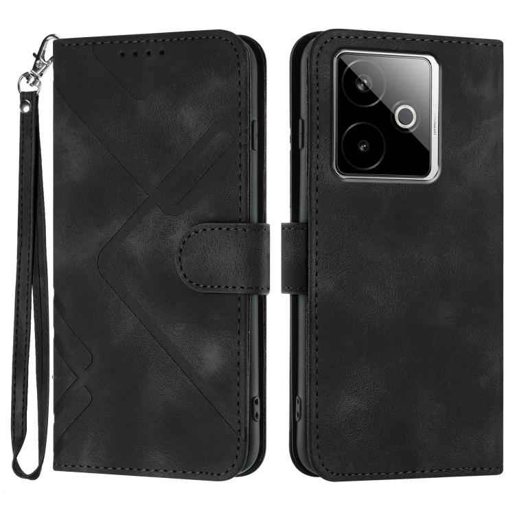 Line Pattern Skin Feel Leather Phone Case, For Realme 15x 5G India / Realme C85 5G, For Realme P4 Pro 5G, For Realme P4 5G, For Realme 15T 5G, For Realme C71 India, For Realme 15 5G / Realme 15 Pro 5G, For Realme GT 7 India, For Realme 14 / P3 5G Global