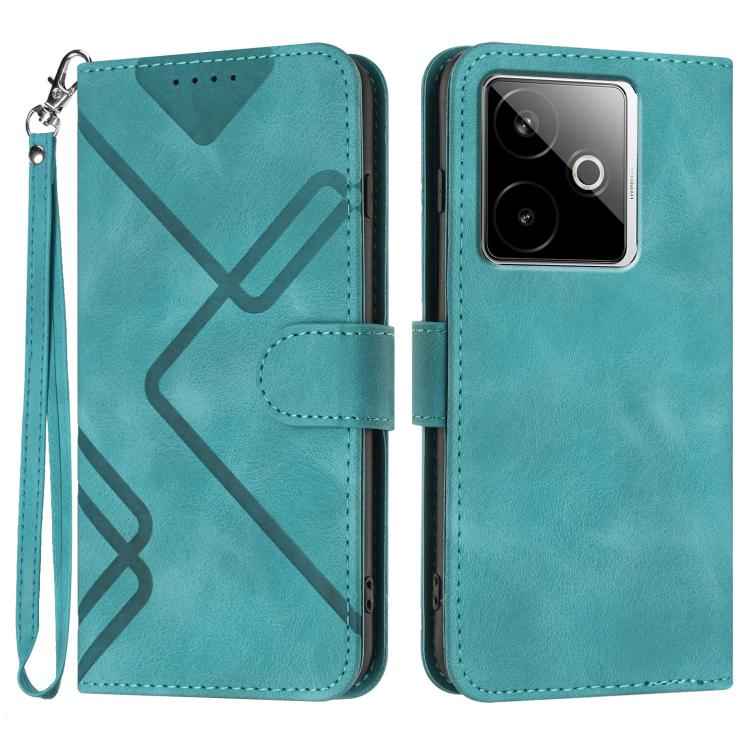 Line Pattern Skin Feel Leather Phone Case, For Realme 15x 5G India / Realme C85 5G, For Realme P4 Pro 5G, For Realme P4 5G, For Realme 15T 5G, For Realme C71 India, For Realme 15 5G / Realme 15 Pro 5G, For Realme GT 7 India, For Realme 14 / P3 5G Global