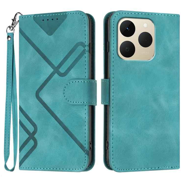 Line Pattern Skin Feel Leather Phone Case, For Realme 15x 5G India / Realme C85 5G, For Realme P4 Pro 5G, For Realme P4 5G, For Realme 15T 5G, For Realme C71 India, For Realme 15 5G / Realme 15 Pro 5G, For Realme GT 7 India, For Realme 14 / P3 5G Global
