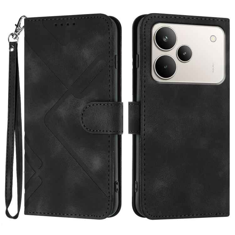 Line Pattern Skin Feel Leather Phone Case, For Realme 15x 5G India / Realme C85 5G, For Realme P4 Pro 5G, For Realme P4 5G, For Realme 15T 5G, For Realme C71 India, For Realme 15 5G / Realme 15 Pro 5G, For Realme GT 7 India, For Realme 14 / P3 5G Global