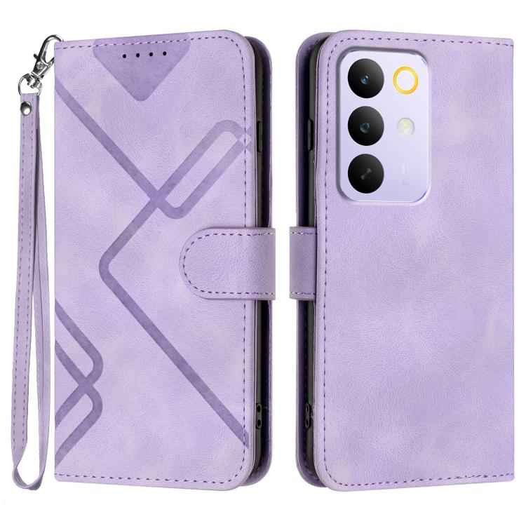 Line Pattern Skin Feel Leather Phone Case, For Realme 15x 5G India / Realme C85 5G, For Realme P4 Pro 5G, For Realme P4 5G, For Realme 15T 5G, For Realme C71 India, For Realme 15 5G / Realme 15 Pro 5G, For Realme GT 7 India, For Realme 14 / P3 5G Global