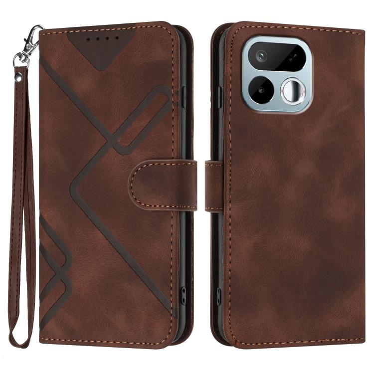 Line Pattern Skin Feel Leather Phone Case, For Realme 16T 5G, For Realme C100 4G, For Realme 15x 5G India / Realme C85 5G, For Realme P4 Pro 5G, For Realme P4 5G, For Realme 15T 5G, For Realme C71 India, For Realme 15 5G / Realme 15 Pro 5G