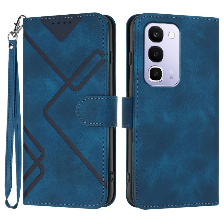 Line Pattern Skin Feel Leather Phone Case, For Realme 16T 5G, For Realme C100 4G, For Realme 15x 5G India / Realme C85 5G, For Realme P4 Pro 5G, For Realme P4 5G, For Realme 15T 5G, For Realme C71 India, For Realme 15 5G / Realme 15 Pro 5G
