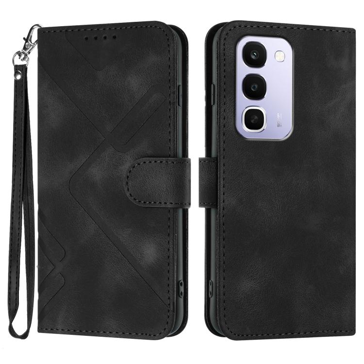Line Pattern Skin Feel Leather Phone Case, For Realme 16T 5G, For Realme C100 4G, For Realme 15x 5G India / Realme C85 5G, For Realme P4 Pro 5G, For Realme P4 5G, For Realme 15T 5G, For Realme C71 India, For Realme 15 5G / Realme 15 Pro 5G