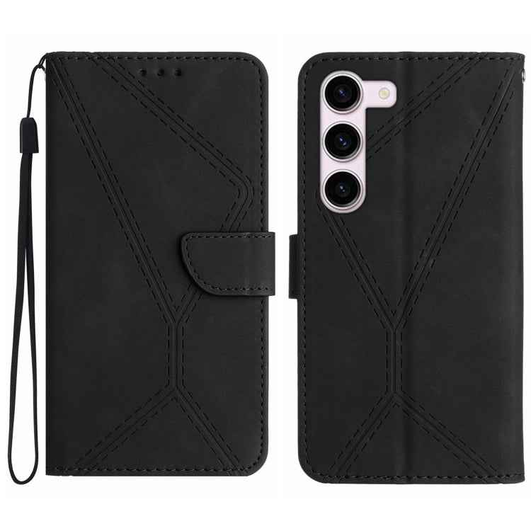Stitching Embossed Leather Phone Case, For Samsung Galaxy S23 5G, For Samsung Galaxy S23 Ultra 5G, For Samsung Galaxy S22 5G, For Samsung Galaxy S22+ 5G, For Samsung Galaxy S22 Ultra 5G, For Samsung Galaxy S21 5G, For Samsung Galaxy S21 FE 5G          ...