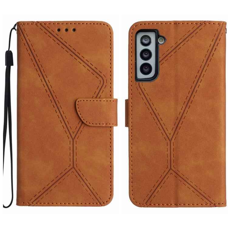 Stitching Embossed Leather Phone Case, For Samsung Galaxy S23 5G, For Samsung Galaxy S23 Ultra 5G, For Samsung Galaxy S22 5G, For Samsung Galaxy S22+ 5G, For Samsung Galaxy S22 Ultra 5G, For Samsung Galaxy S21 5G, For Samsung Galaxy S21 FE 5G          ...