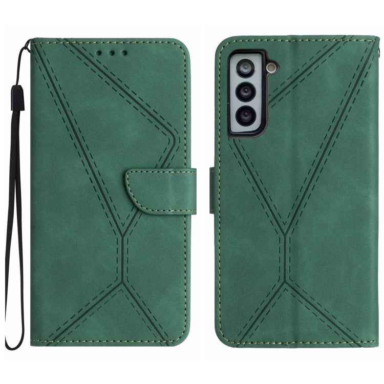 Stitching Embossed Leather Phone Case, For Samsung Galaxy S23 5G, For Samsung Galaxy S23 Ultra 5G, For Samsung Galaxy S22 5G, For Samsung Galaxy S22+ 5G, For Samsung Galaxy S22 Ultra 5G, For Samsung Galaxy S21 5G, For Samsung Galaxy S21 FE 5G          ...