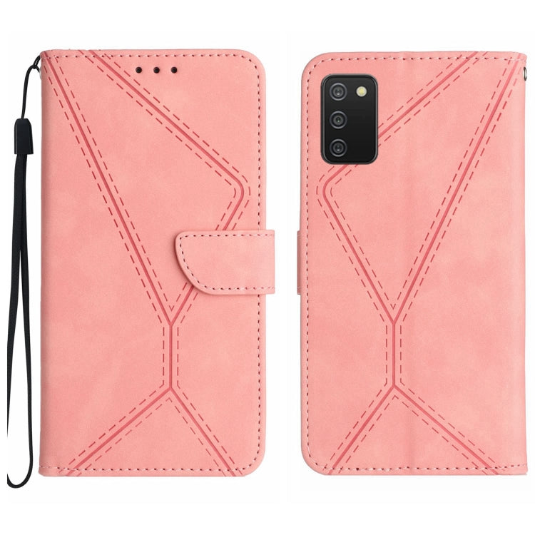 Stitching Embossed Leather Phone Case, For Samsung Galaxy Note20 Ultra, For Samsung Galaxy Note10+, For Samsung Galaxy A03 164mm, For Samsung Galaxy A03 166mm, For Samsung Galaxy A03s 165.8mm, For Samsung Galaxy A03s 166mm                              ...